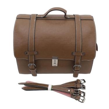 Imagem de Bolsa Traseira para Motocicleta, Elegante Bolsa de Couro PU de 29,5L Com Suporte para Capacete, Trava Com Senha e Design de Remoção Rápida, Adequada para Caudas de Motocicleta e