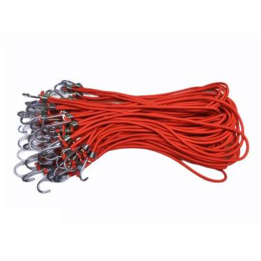 Imagem de Extensor Elástico Borracha Lona Caminhão 40CM Vermelho 50 Unidades - M
