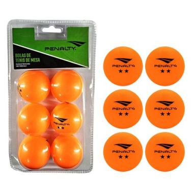 Imagem de Kit 6 Bolas de Ping Pong Tênis de Mesa Penalty Oficial, Laranja