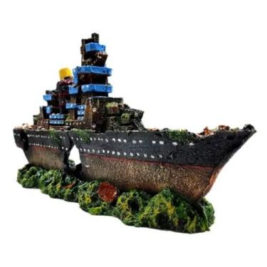 Imagem de Enfeite Oxigenador Para Aquários Barco À Vapor - LESTER