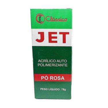 Imagem de Resina Acrílica Pó ROSA 78g Reembasamento Auto Jet Clássico
