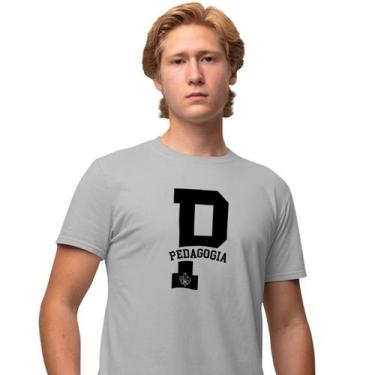 Imagem de Camisa Camiseta Masculina Estampada Pedagogia 100% Algodão Fio 30.1 Pe