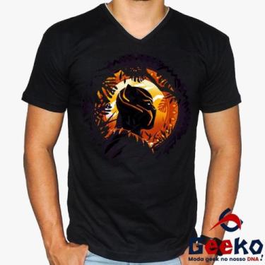Imagem de Camiseta Pantera Negra 100% Algodão Wakanda Forever Black Panther Geek