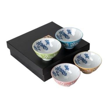 Imagem de Urban Tokyo Conjunto de tigelas de arroz japonês, 4 peças, Haruzakura, primavera, flores de cerejeira, design de 11 cm, tigelas de sopa, minoware, porcelana feita no Japão