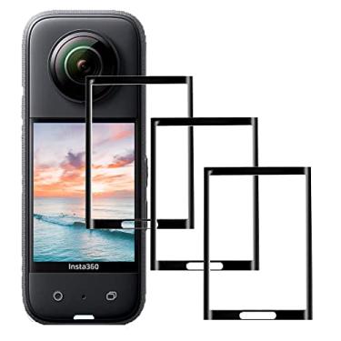 Imagem de PCTC Protetor de tela para Insta360 X3 (pacote com 3), protetor de tela LCD de dureza 9H de vidro temperado para acessórios Insta360 X3, resistente a arranhões