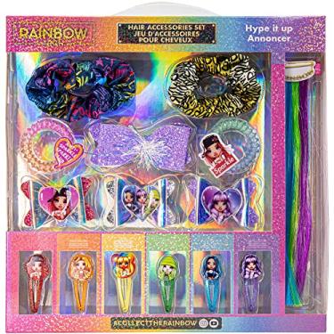 Imagem de Rainbow High – Conjunto de acessórios de cabelo Townley Girl | Presente para crianças adolescentes e meninas | A partir de 3 anos (15 peças) incluindo laço de cabelo, extensão de cabelo, Scrunchies, grampos de cabelo e mais, para festas, festa do pijama e transformações