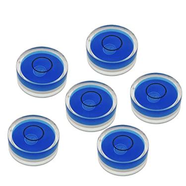 Imagem de Nível de bolha circular da GFNT para tripé, fonógrafo, toca-discos etc. 6 peças (azul 25 x 10 mm)