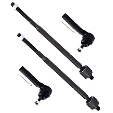 Imagem de SCITOO Conjunto de kit de suspensão de 4 peças para Chrysler Town & Country para Dodge Grand Caravan para Volkswagen para Routan Extremidade de haste de direção interna, extremidade externa da haste