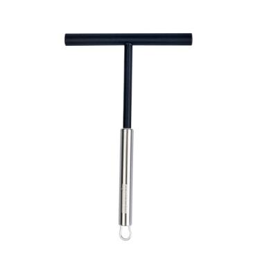 Imagem de Restaurantware - Espalhador de crepe padrão alemão, máquina de crepe em forma de T - lavável na louça, espalha uniformemente a massa, espalhador de massa de nylon preto com cabo de aço inoxidável