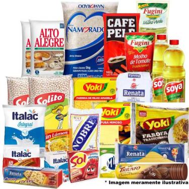 Imagem de Cesta Básica de Alimentos 23 Itens Produtos de Qualidade - Nacional