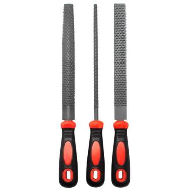 Imagem de Kit Lima Grosa Redonda Meia Cana Madeira Alumínio Casquear - IDEA