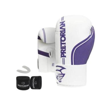 Imagem de Kit Luva De Boxe Muay Thai Fx1 Bandagem + Bucal - Pretorian, Branco li
