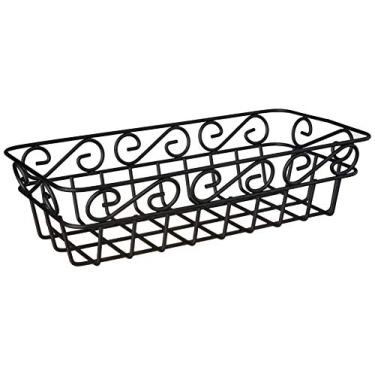 Imagem de Spectrum Diversified Cesta de rolagem, design clássico de cozinha para pães, rolo, massa de muffins e bom armazenamento cozido, estilo tradicional e suporte de alimentos para servir, preto