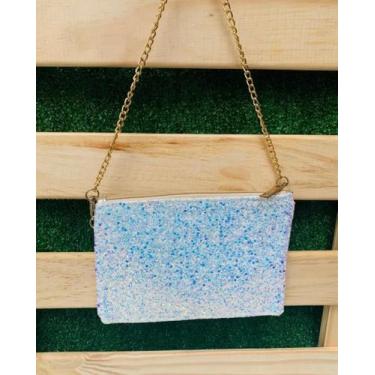 Imagem de Bolsa Brilho De Mão E Alça Transversal 10837-3 - LIU, Branco 10837, 3