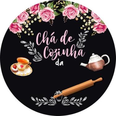 Imagem de Painel De Festa Redondo 1,50x1,50 - Chá de Cozinha Floral 003 - Via Co