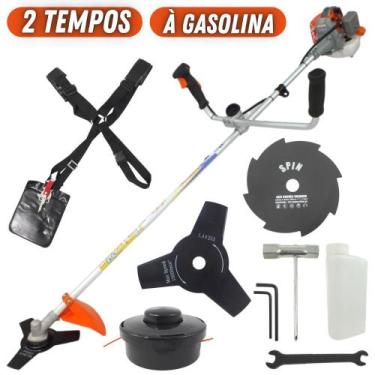 Imagem de KIT Roçadeira Profissional Vulcan VR260P 2T 26CC 0,9CV + Faca 8 Pontas