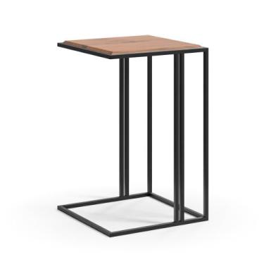 Imagem de Mesa Lateral de Apoio Vicenza Base Dourada TAM M - Datelli Design, MDF