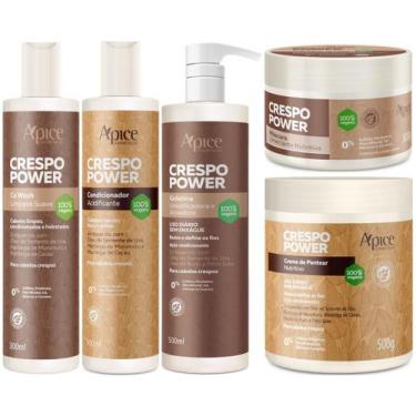Imagem de Kit Apse Crespo Power Linha Completo 5 Produtos C/ Co Wash Grande Cabe