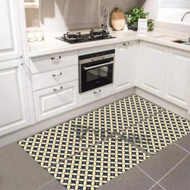 Imagem de Tapete Cozinha Emborrachado Kit 3 Peças Passadeira Estampado - Vip Cap