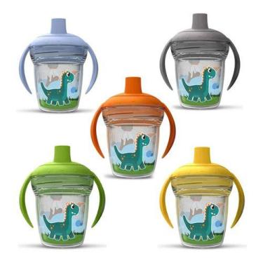 Imagem de Copo Infantil De Transição Dinossauros 170 Ml Antivazamento - Oca Vari