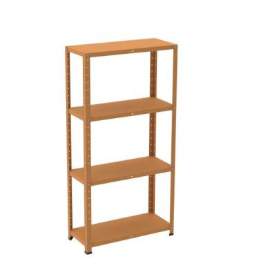 Imagem de Estante de Aço com 4 Prateleiras Linha Light 1,40 M Laranja - Pandin