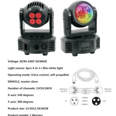 Imagem de Mini moving doble 40w st-m001 showtech - SHOWTECH , BIVOLTS