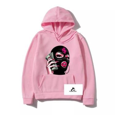 Imagem de Moletom Canguru Feminino Estampa Streewear Gangster Blusa frio - macol