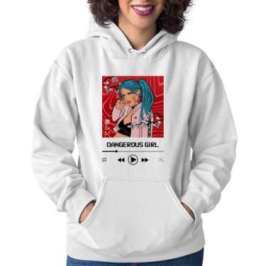 Imagem de Moletom Feminino Dangerous Girl - Foca na Moda, Branco, GG