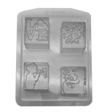 Imagem de Forma de Acetato Casal Love II - FP252 - 2 unidades - Crystal - Rizzo