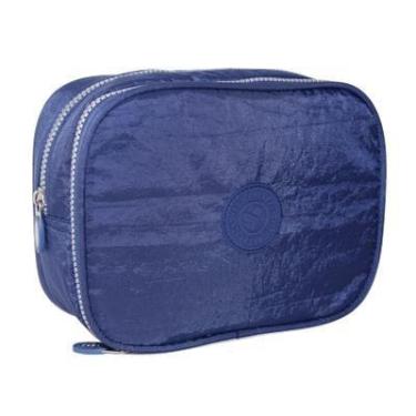 Imagem de Estojo Escolar 2 Divisórias Nylon Retangular Yepp MB13033-E, Azul Mari