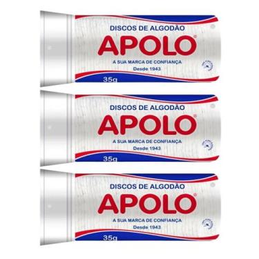 Imagem de Algodao Disco Apolo 35g Limpeza Facial Maquiagem Manicure Pedicure - K