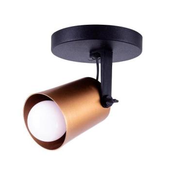 Imagem de Luminária de Teto Spot Sobrepor Direcionável Fokus 1 Lâmpada E27 Moder