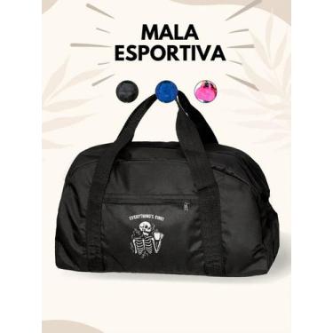 Imagem de Mala grande Nylon Academia - Caveira is fine - Bolsa para Homens e Mul