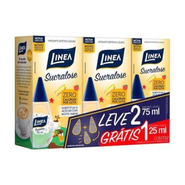 Imagem de Adoçante Linea Sucralose Líquido 75ml 2 Unidades + Adoçante Linea Líqu