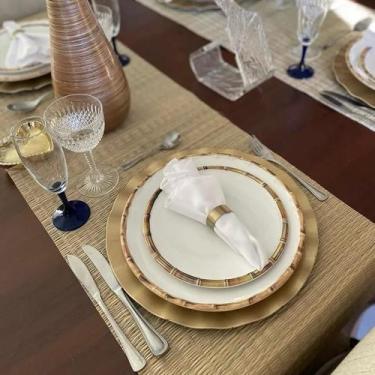 Imagem de Passadeira Para Mesa Em Junco 1,45mt X 30cm Caminho Mesa - Decore Fáci