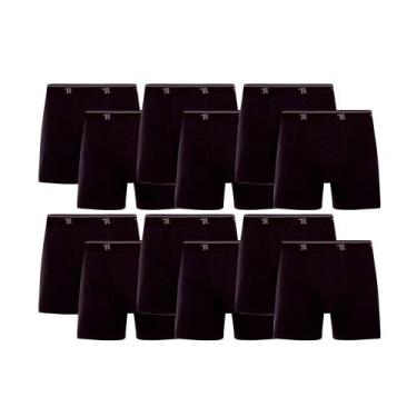 Imagem de Kit 12 Cuecas Pretas Boxer Trifil Sem Costura - Cotton, Tflst4, Preto,