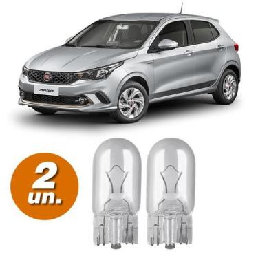 Imagem de Par Lâmpadas Pingo Original Esmagada T10 12v W5w Argo Farolete Meia Lu