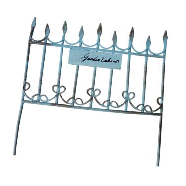 Imagem de Generic Ornamento de cerca decorativa em miniatura, decoração de jardim, adereços em miniatura para artesanato, enfeite de paisagem de ferro, cerca pequena de