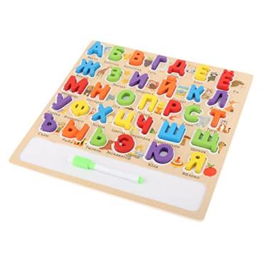 Imagem de Jogo de Tabuleiro de Quebra-cabeça de Madeira de Aprendizagem Precoce com Palavras de Quebra-cabeça Do Alfabeto, Blocos de Classificação, opção 2