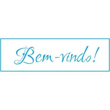Imagem de Stencil Litoarte 8,4 x 28,6 cm - STE-104 Bem Vindo