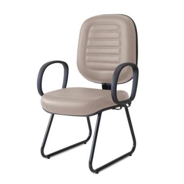 Imagem de Cadeira Diretor Belluno Pé Sky com Braços Bege - Flex Cadeiras