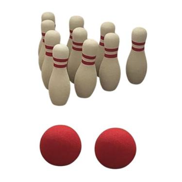 Imagem de MERIGLARE Conjunto de boliche infantil, jogo de boliche interno, pinos e bolas, brinquedo esportivo para crianças