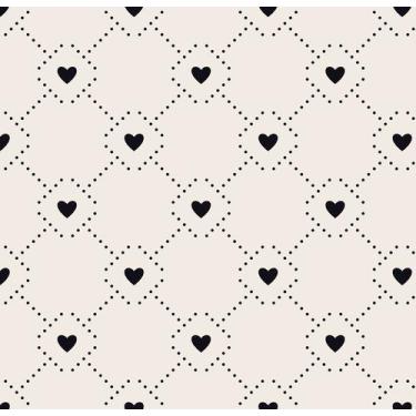 Imagem de Papel De Parede Adesivo Geométrico Com Corações Quarto Teen 10m - DELI