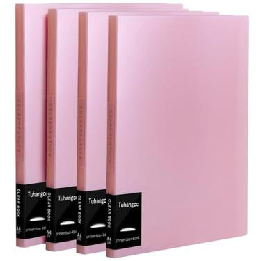 Imagem de Tuhangcc Pasta Com Capas De Plástico 9X12 20 Bolsos - Pasta De Portfólio De Arte Resistente Com Protetores De Folhas Transparentes, Exibe 40 Páginas, Livro De Apresentação Para Obras De Arte, Organiza