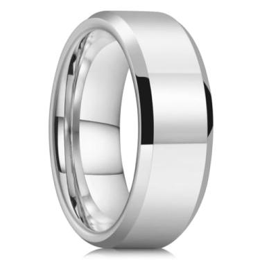 Imagem de Anel Aliança Prata Masculino Feminino Chanfrado Anatômico 6mm - Anel Para Homens Aço Inox (18)