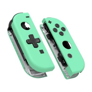 Imagem de eXtremeRate – Caixa de Controle Portátil Joycon (Versão D-Pad) com Botões Completos, Capa de Reposição DIY para Nintendo Switch Joy-Con – Console Shell não Incluído, Verde Mentolado, ABS