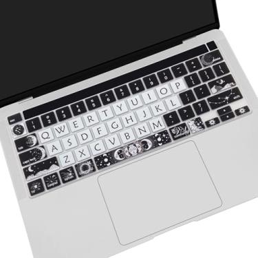 Imagem de Linda capa de silicone para teclado para MacBook Pro 33.0 cm M2 2020-2023 (modelo: A2338/A2289/A2251)/MacBook Pro 2019 2020 de 16 polegadas (modelo: A2141) com Touch ID, layout dos EUA, sol e lua