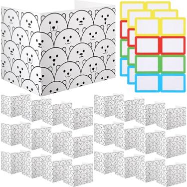 Imagem de Crtiin 24 peças de quadros de privacidade de mesa pastas de privacidade padrão placa de privacidade escolar placa de papelão divisórias de mesa para mesas de estudante reduz distrações evita que os
