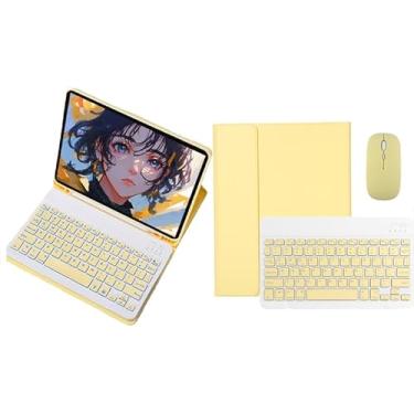 Imagem de Capa Para Samsung Tab S9 Ultra Com Mouse Bluetooth E Teclado (Amarelo limão, Teclado comum)