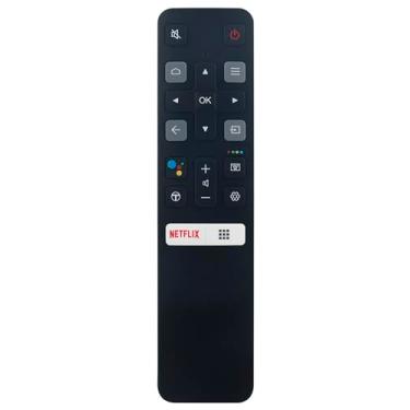 Imagem de RC802V FMR1 Controle remoto de substituição por voz adequado para TCL Android Smart TV 65S434 32S334 ‎50S546 40S334 65A443 42A342 32S334 32A345 40A345 50A445 65A45 445 5 5A443 55A445 55A547 50A547